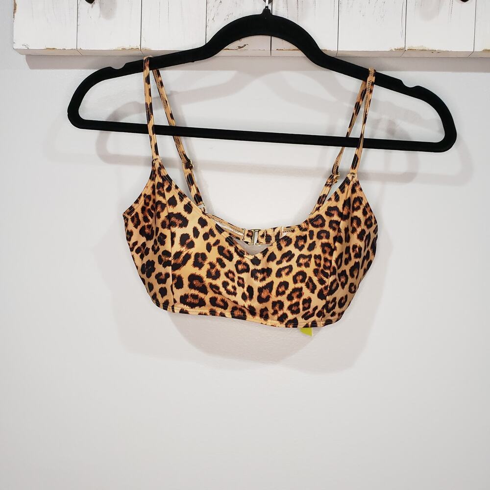 Summersalt Leopard Wanderlust Bikini Top NWT Size 2